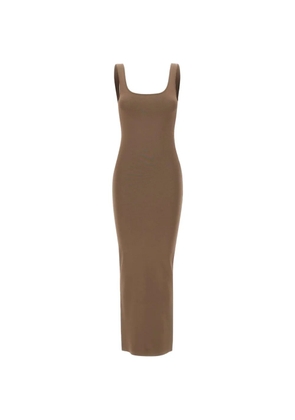 ENTIRE STUDIOS Square Neck Knit midi dress - Brown