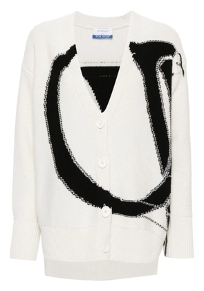 Off-White Ow Maxi Logo wool cardigan