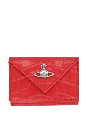 Vivienne Westwood croc-effect orb wallet - Red