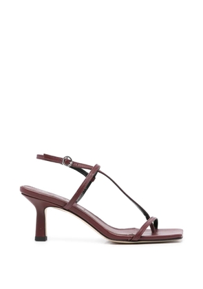 Aeyde strappy square toe sandals - Red