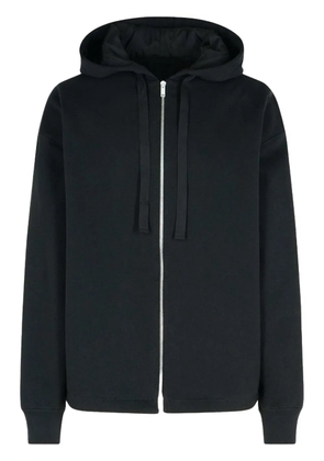 Jil Sander zipped drawstring hoodie - Black