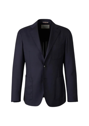 Canali patch-pocket single-breasted blazer - Blue