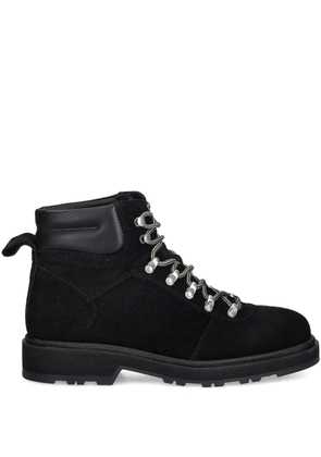 Gant lace-up panelled hiking boots - Black