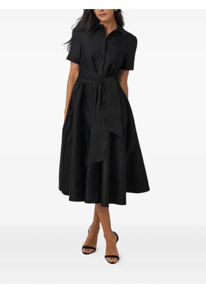 Toccin Megan tie-front short-sleeve shirt dress - Black