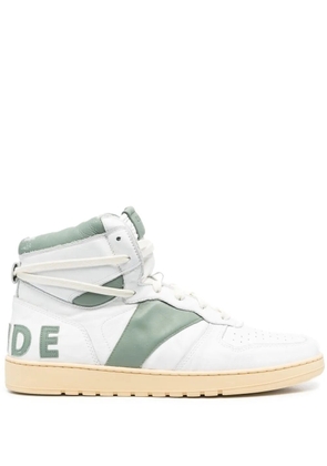 RHUDE Rhecess-Hi leather sneakers - White