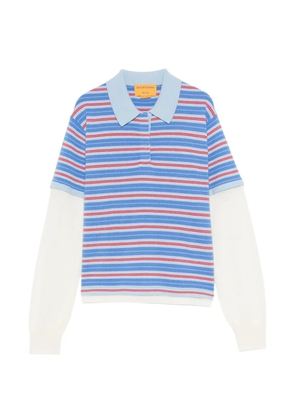 Guest In Residence Gir striped layered sweater - Blue