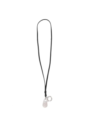 The Row logo-engraved key charm - Silver