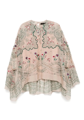 Biyan floral embroidery blouse - Pink