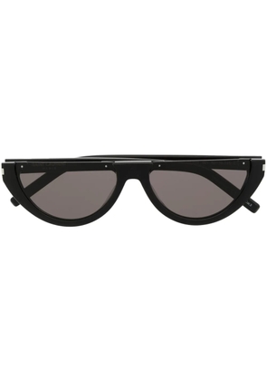 Saint Laurent Eyewear half-rim tinted-lenses sunglasses - Black