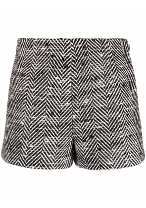 RED Valentino herringbone-weave shorts - Black