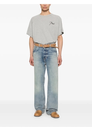 RHUDE washed-effect straight jeans - Blue