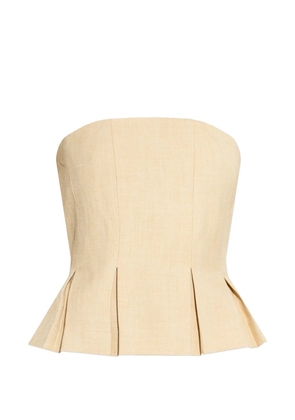 Gestuz peplum strapless top - Neutrals
