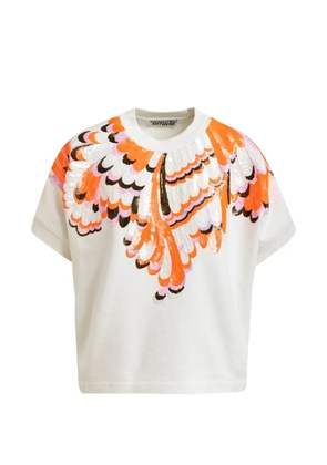 Essentiel Antwerp sequined peacock T-shirt - Neutrals
