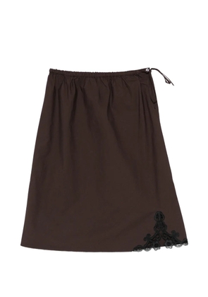 Soeur embroidery skirt - Brown