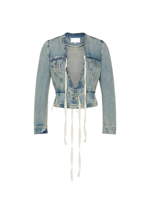Maison Margiela raw-edged jacket - Blue