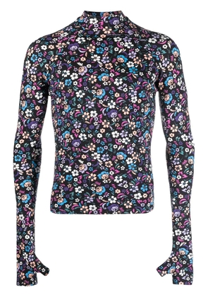 Off-White floral-print long-sleeve T-shirt - Black