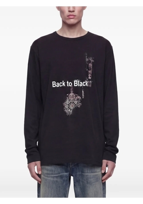 Yohji Yamamoto graphic long-sleeve T-shirt - Black