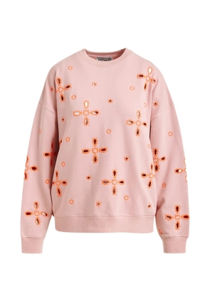 Essentiel Antwerp floral-pattern embroidered sweatshirt - Pink