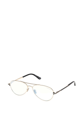 TOM FORD Eyewear pilot-frame glasses - Gold