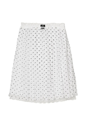 Marc Jacobs lace-detail midi skirt - White