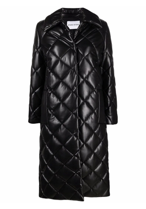 STAND STUDIO Dorothea diamond-quilted coat - Black