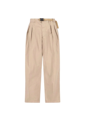 White Sand pleated belted trousers - Neutrals