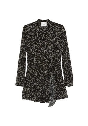 MARANT ÉTOILE floral print ruched dress - Black