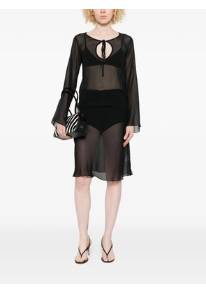 Gimaguas Delia tie-neck long-sleeve top - Black