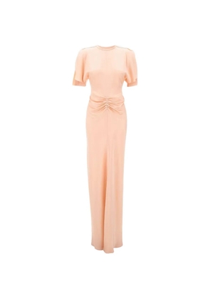 Victoria Beckham Isabella pleated crew-neck maxi dress - Pink