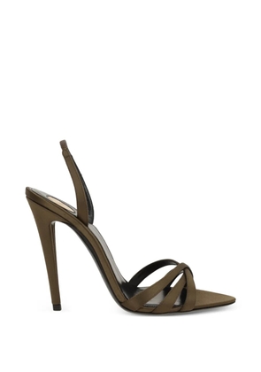 Saint Laurent criss-cross strap sandals - Brown