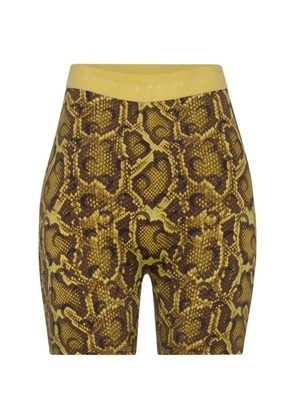 Marine Serre printed jersey shorts - Yellow
