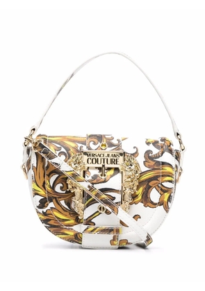 Versace Jeans Couture Regalia Baroque-print Couture top-handle bag - White