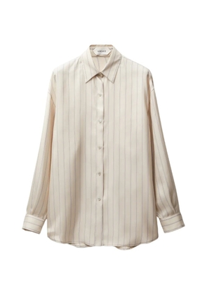 Versace striped silk twill shirt - Neutrals