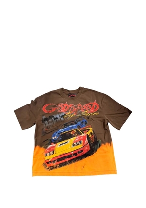 GODSPEED bleached-effect T-shirt - Brown