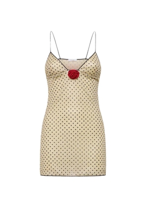 Oséree Lumière polka-dot mini dress - Neutrals