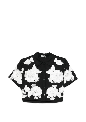 Simkhai floral-appliqué shirt - Black