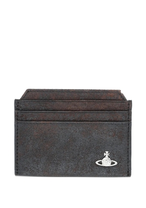 Vivienne Westwood orb leather card holder - Brown