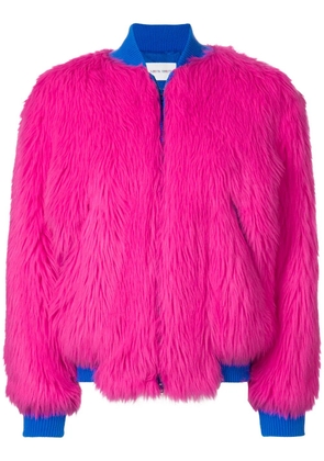 Alberta Ferretti faux-fur bomber jacket - Pink