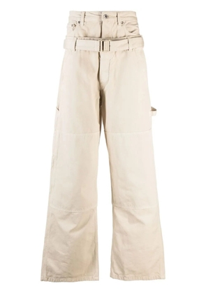 Off-White belted wide-leg trousers - Neutrals
