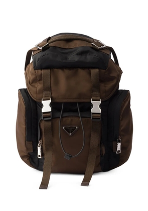 Prada trim leather backpack - Black