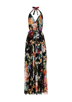 Dolce & Gabbana maxi floral-print dress - Black