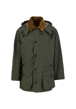 Barbour Endurance hooded corduroy-trim jacket - Green