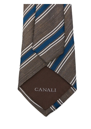 Canali striped tie - Green