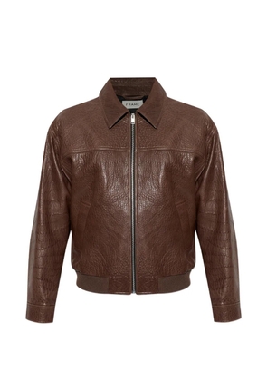 FRAME zip leather jacket - Brown