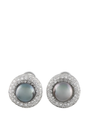 LB Exclusive diamond and pearl earrings - Silver