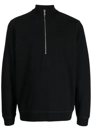 Sunspel half-zip front sweatshirt - Black