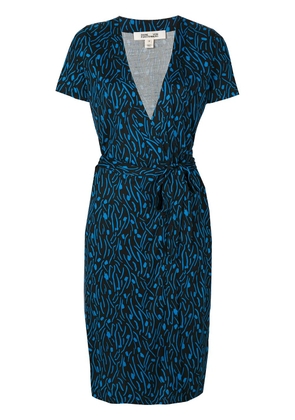 DVF Diane von Furstenberg embroidered wrap dress - Black