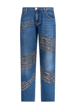 LIU JO rhinestone-embellished jeans - Blue