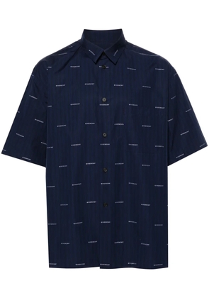 Givenchy logo-print cotton shirt - Blue