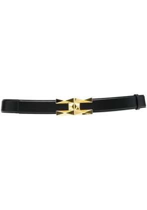 Elisabetta Franchi logo-buckle fastening belt - Black